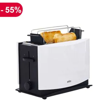 Grille Pain HT450 1000W Blanc BRAUN