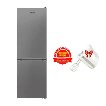 Réfrigérateur Combiné TELEFUNKEN FRIG-373I 341 Litres Nofrost - Inox  + Batteur Gratuit