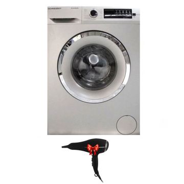 Lave Linge Frontal SCHNEIDER SCLL810EXPS 8KG - Silver  + Sèche-Cheveux SCHNEIDER Gratuit