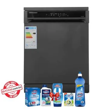 Lave Vaisselle SCHNEIDER 13 Couverts silver + Pack Lavax Gratuit 