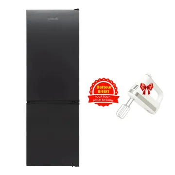 Réfrigérateur Combiné TELEFUNKEN FRIG-373DI 341 Litres Nofrost - Dark Inox + Batteur Gratuit