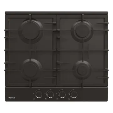 Plaque de Cuisson 4 Feux Gaz 60 cm  F.408B Noir Mate FOCUS