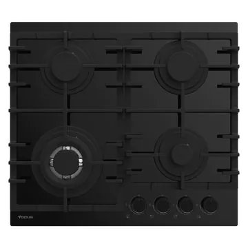 Plaque de Cuisson 4 Feux Gaz 60 cm  F405B  Vitro Noir FOCUS