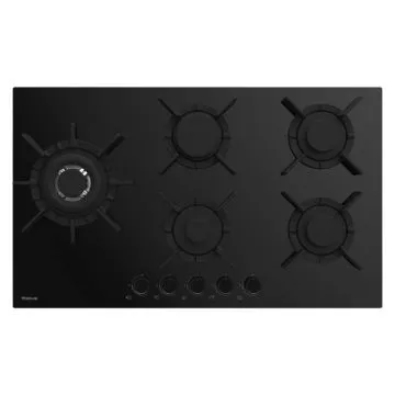 Plaque de Cuisson FOCUS 5 Feux 86Cm  F.4179B Vitro Noir FOCUS