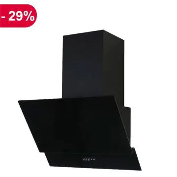Hotte Aspirante Cheminée SEG Inclinée LD46 60 cm Noir Glass