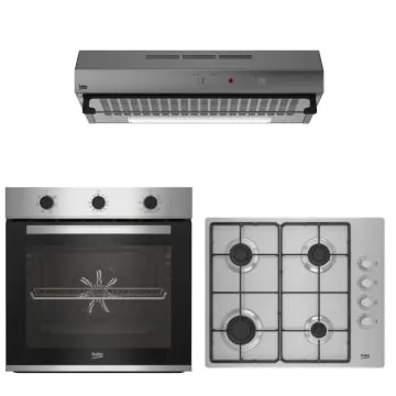 Pack encastrable BEKO Plaque + Four + Hotte 