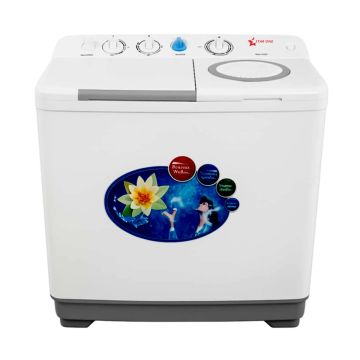 Machine à Laver Semi Automatique STARONE ST013K Blanc + Sèche cheveux Gratuit 