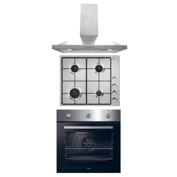 Pack Encastrable HOOVER Four + Plaque + Hotte Inox