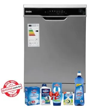 Lave vaisselle SABA FNPA12X 12 Couverts - Inox + Pack Lavax Gratuit 