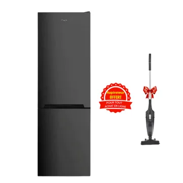 Réfrigérateur Combiné BRANDT BCT8620DX 380Litres NoFrost - Dark Inox + Aspirateur Gratuit
