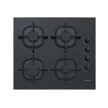Plaque A Gaz 4 Feux SILVERLINE 60 Cm Fonte FFD CS5343B01.FFD Noir 