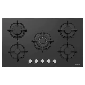 Plaque A Gaz SILVERLINE 5 Feux  CS5801C7B01 75 Cm FFD Noir 