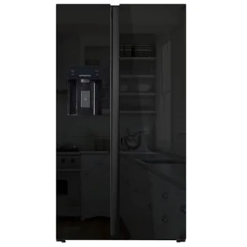 Réfrigérateur Side By Side HYUNDAIInverter 556L NoFrost Verre Noir