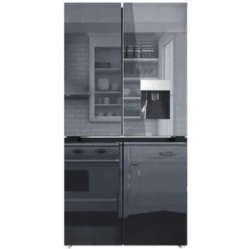 Réfrigérateur HYUNDAI 436 Litres Pose Libre NoFrost Inverter Verre Miroitée