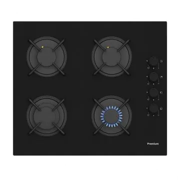 Plaque De Cuisson Encastrable PREMIUM AP1640-BS04 4 Feux 60Cm - Noir