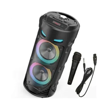 Haut Parleur Sans Fil ZQS 4236 Rechargeable Avec Microphone/SD Noir