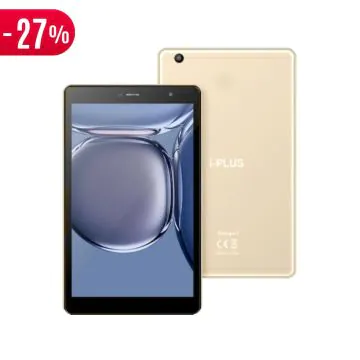 Tablette IPLUS OMEGA  8" Gold +Etui  En Silicone + Film De Protection+ Casque Filaire