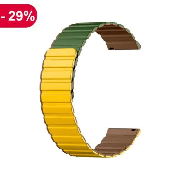 Bracelet Magnétique KIESLECT Pour Montres 22MM Jaune et Vert