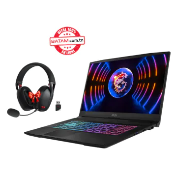 PC Portable Gamer MSI Katana 17 B12U i7 12è Gén 8Go RTX 3050 + Casque Gratuit 