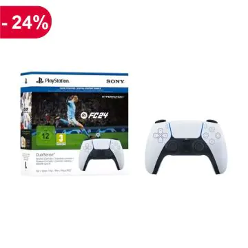 Manette PS5 SONY DualSense Blanche + Jeu EA Sports FC 24 PS
