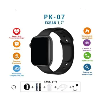 Montre Connectée PK07 + Airpods+Ceinture 