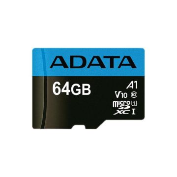 Carte Mémoire ADATA 64Go Class 10 avec Adaptateur