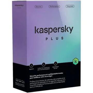 Antivirus KASPERSKY Plus 1 Poste Equivalent Total / 1an (KL10428BAFS-FFPMAG)