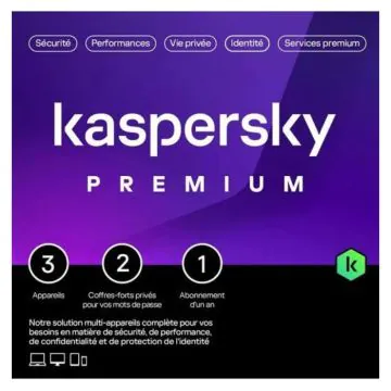 Antivirus KASPERSKY Premium 3 Postes Protection Complete / 1an