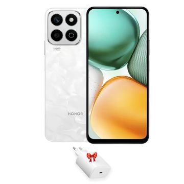 Smartphone HONOR X7C 8Go 256Go - Blanc  + HONOR 35W Fast Charger Gratuit