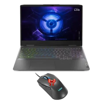 PC Portable Gamer LENOVO LOQ 15IAX9E i7 12è Gén 16Go RTX 4050 + Souris gaming gratuite