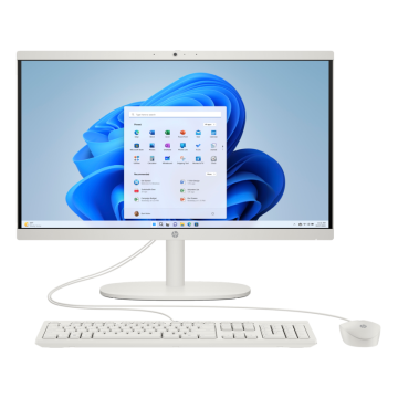 PC de Bureau All-in-One HP 22-dg0002nk  I3-N300  8 Go DDR5 Windows 11- Blanc