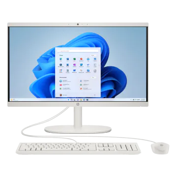 PC de Bureau All-in-One HP 22-dg0002nk  I3-N300  8 Go DDR5 Windows 11- Blanc