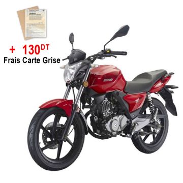 Cyclomoteur ZIMOTA RKS 125cc (Noir/Rouge/Blanc)