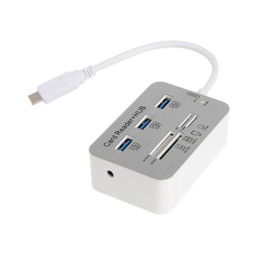  Hub Type C USB 3.1 3 ports USB 2.0 Avec Lecteur de cartes 