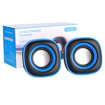 Haut Parleur Filaire multimédia 2.0 K2037 - Noir&Bleu