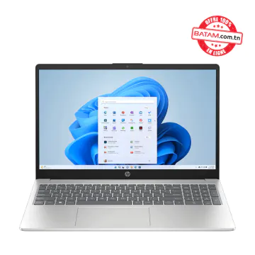 PC Portable HP 15-fc0127nkAMD RYZEN 5 8Go 512Go SSD - Silver 