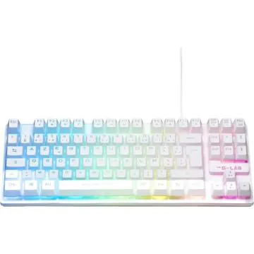 Clavier Gaming filaire Azerty G-LAB Keyz Caesium TKL  Blanc
