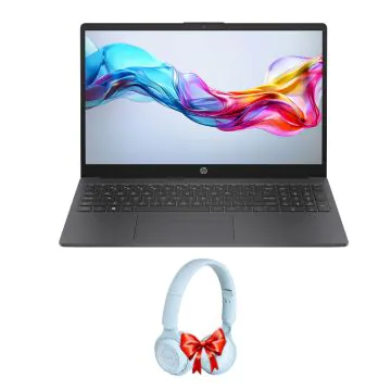 PC Portable HP 15-fd0401nk I3-1315U 8G/256SSD - Gris + Casque Bluetooth Bleu Gratuit