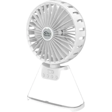 Ventilateur Haut-Parleur électrique ZQS-F801 LED - Blanc