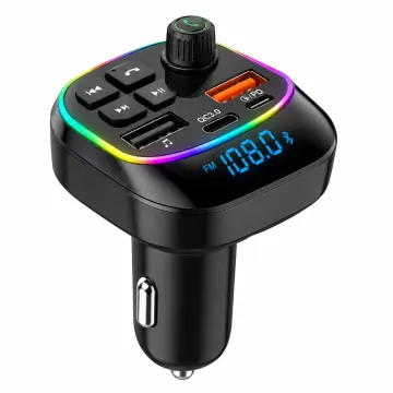 Transmetteur FM de Voiture Bluetooth 3.4A Type C USB 40W