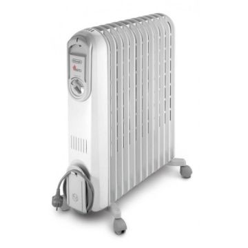 Radiateur Bain d'Huile DELONGHI V551225 12 Éléments 2500W - Blanc