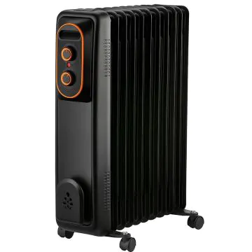  Radiateur à Bain D'huile Biolux RB 2505N 11 Eléments 2500W Noir