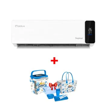 Climatiseur BIOLUX 9000BTU INVERTER TROPICALISÉ T3 / Chaud Froid + Pack Glaciére KOLL YOUM Gratuit