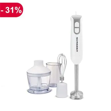 Mixeur Plongeant 3en1 SCHMIX400 400W Blanc SCHNEIDER