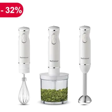 Mixeur Plongeant 3en1 TMS-9600 600W Blanc TECHWOOD