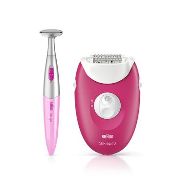 Epilateur SE3-420 Silk-épil 3 Blanc Rose BRAUN