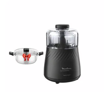 Mini Hachoir MOULINEX DP712825 1000W - Noir + Faitout Gratuit 