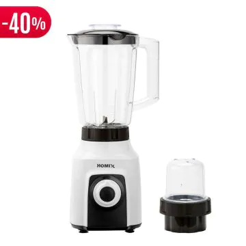 Blender Avec Moulin W-BL406 400W  Blanc & Noir HOMIX