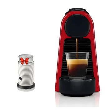 Machine à café NESPRESSO Mini essenza  Rouge   + Machine Aeroccino Gratuite 