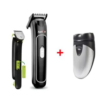 Pack Rasoir Rotatif + Tondeuse APRILLA Noir 